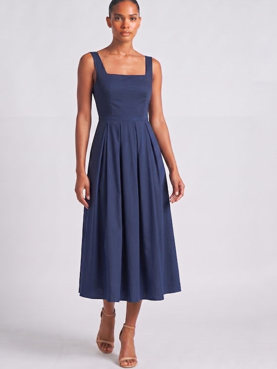 Summer Midi Dress for Wedding / Christening Blue