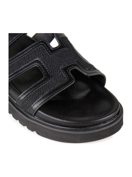 Дамски Анатомични Сандали Flatforms Черни