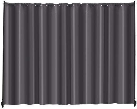 Vevor Portable Room Divider Wheels Gray Privacy Screen Blpf96120incwmuxev0