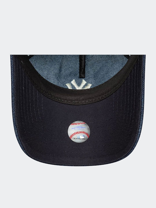 New Era New York Yankees Mlb Denim Navy 9twenty A-frame Adjustable Cap Unisex Jockey Albastru
