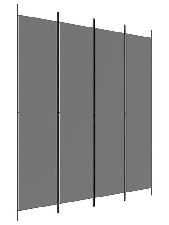 vidaXL Decorative Room Divider Fabric with 4 Panels 200x220cm