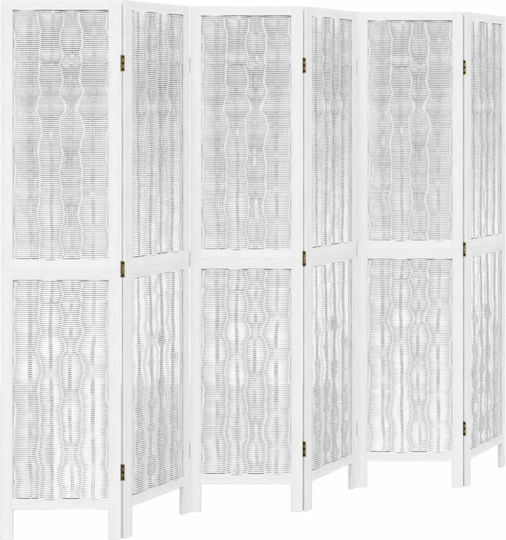 vidaXL Διακοσμητικό Παραβάν Ξύλινο με 6 Φύλλα 210x180cm