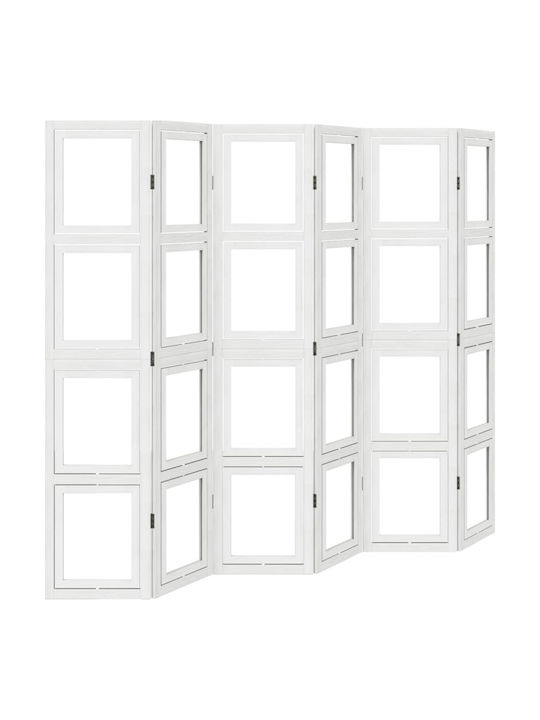 vidaXL Dekorativer Raumteiler Hölzernes mit 6 Paneelen 210x180cm
