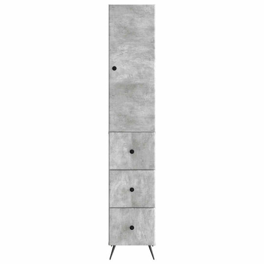 vidaXL Στήλη Μπάνιου Δαπέδου Μ34.5xΒ34.5xΥ90cm Γκρι