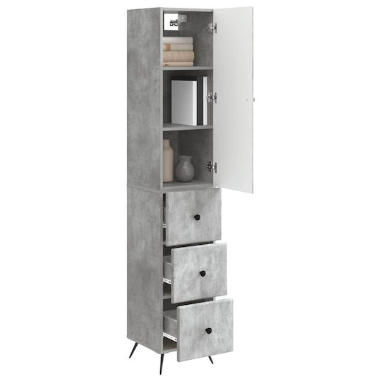 vidaXL Στήλη Μπάνιου Δαπέδου Μ34.5xΒ34.5xΥ90cm Γκρι