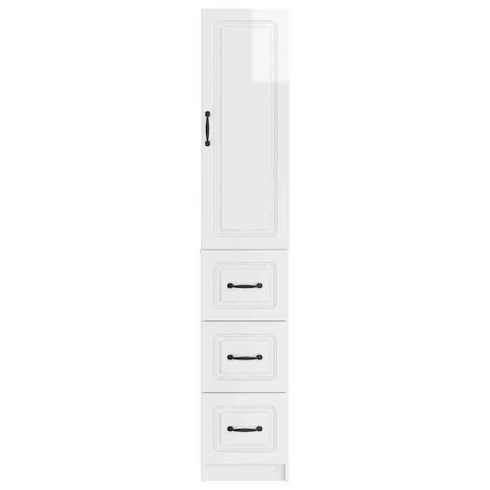 vidaXL Στήλη Μπάνιου Δαπέδου Μ33xΒ34.5xΥ87cm Λευκή