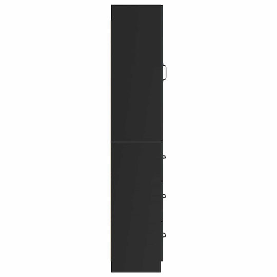 vidaXL Coloană De Baie De Pardoseală M33xA34.5xÎ87cm Neagră