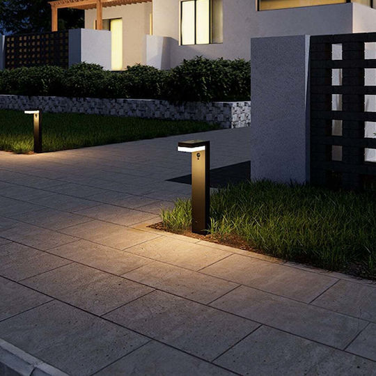 123led Solar Floor Light Column 1000lm Warm White 3000K with Motion Sensor and Photocell IP44 50x9.5cm