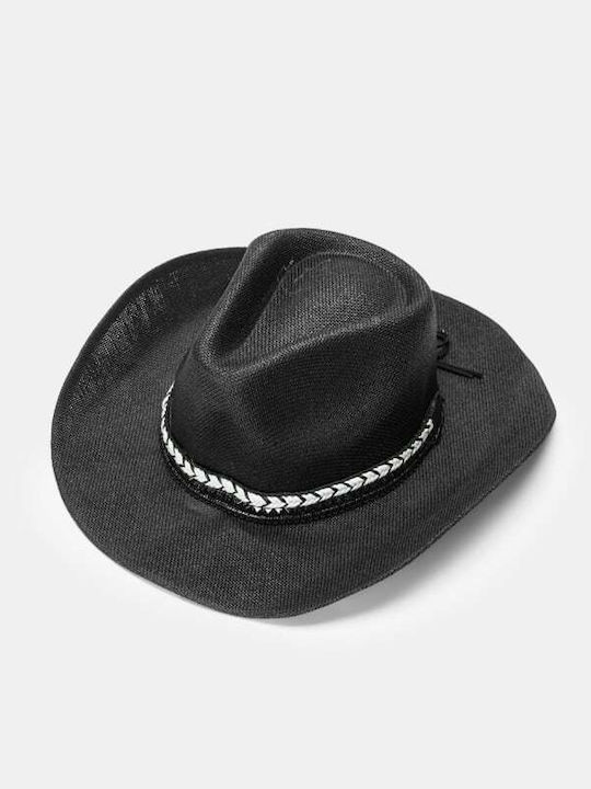 Decoro Women's Wicker Western Black Hat