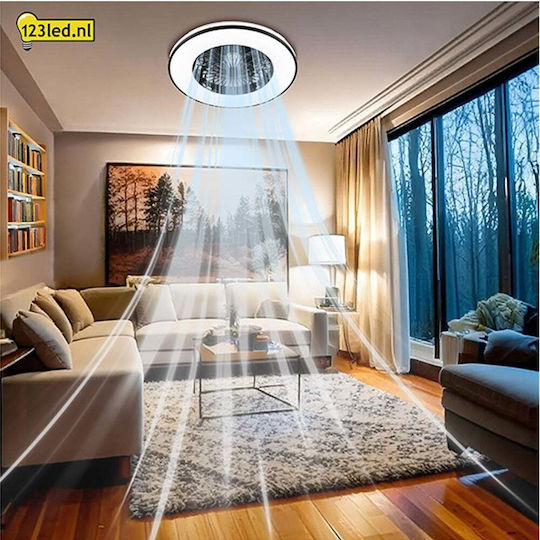 123led Deckenleuchte 48.5cm mit Leuchte Transparente / Schwarze