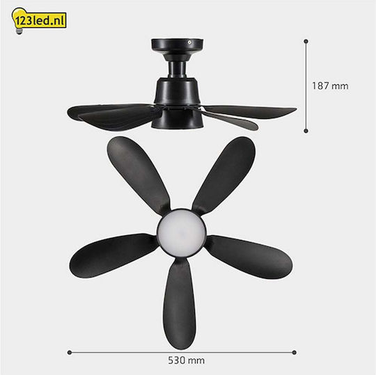 123led Ανεμιστήρας Οροφής 53cm με Φως