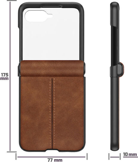 Avizar Handyhülle Motorola Razr 70 Gehärtetes Glas Bildschirmschutz Braun