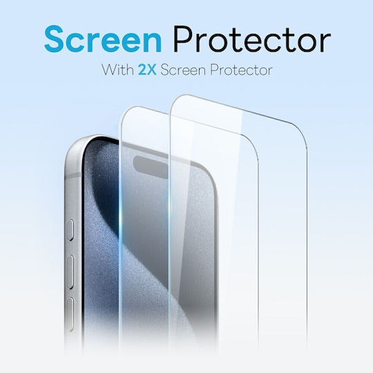 Northjo Set Protecție 5 1 Husă Dură Protecție Ecran Cameră Transparent Apple iPhone 15 Pro
