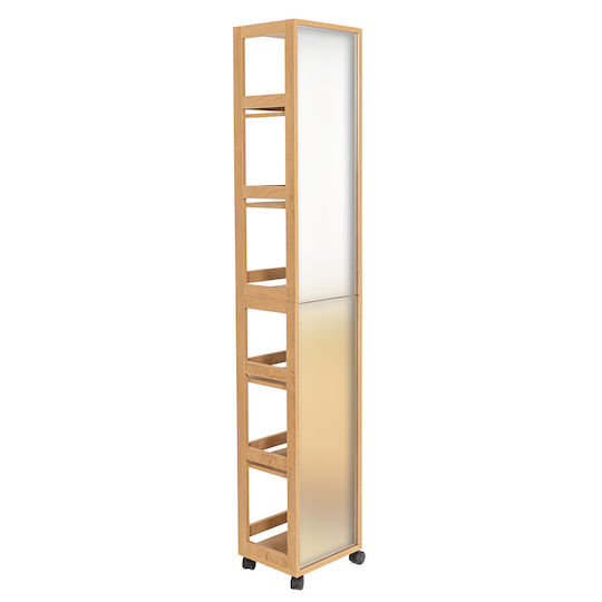 Eurocasa 9750 Floor Bathroom Column with Matte Lacquer 30x25x170cm Beige