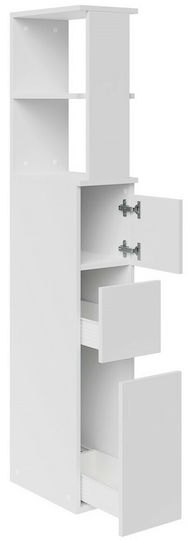 Polihome Roza 161921249 Badezimmer-Säulenschrank Boden 33x20x136cm Weiße Polihome Roza 161921249 Badezimmer-Säulenschrank Boden 33x20x136cm Weiße