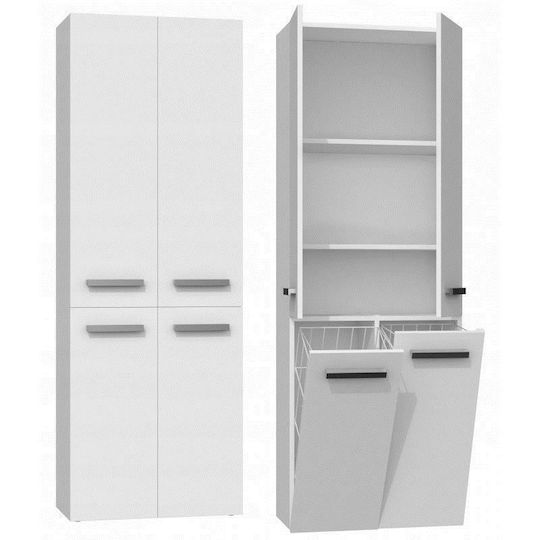 Topeshop Nel 2K DD Στήλη Μπάνιου Δαπέδου 60x30x174cm Λευκή
