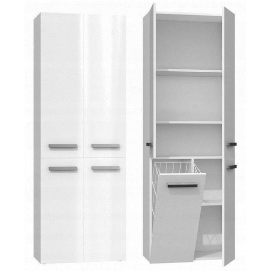 Topeshop Nel Στήλη Μπάνιου Δαπέδου 60x30x174cm Λευκή