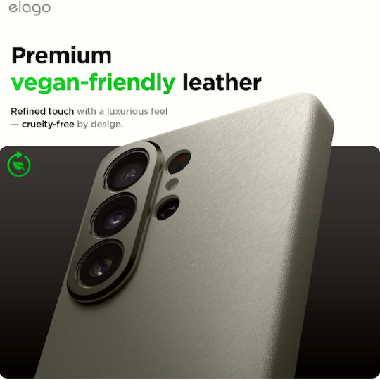 Samsung Galaxy S26 Ultra Case Elago Magnetic Vegan Leather Magsafe Light Grey Egs26msle69-lgy