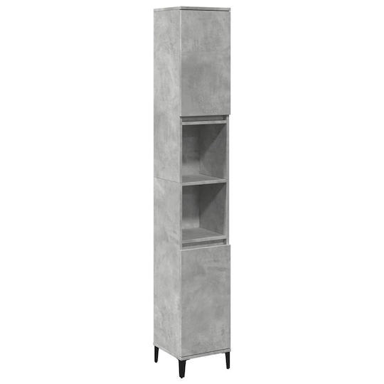 vidaXL 857104 Στήλη Μπάνιου Τοίχου 30x30x190cm Γκρι