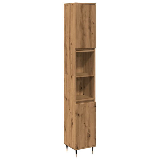 vidaXL Στήλη Μπάνιου Τοίχου 30x30x190cm Δρυς