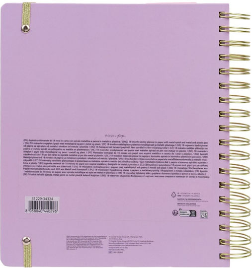 Diary Tri-Coastal Weekly 18-Month August 2026 January 2028 So Happy