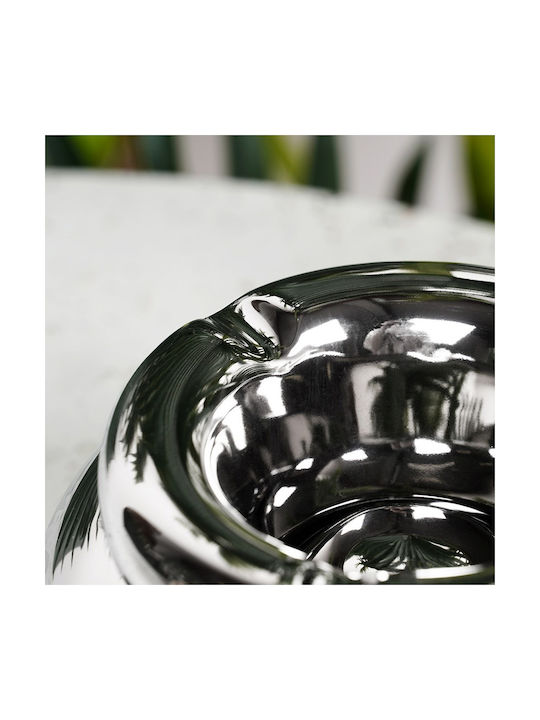 Dolomite Ashtray Silver Round 11 Cm
