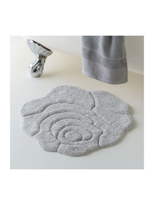 Kentia Bath Mat Cotton Round Loft Rosie 000081121 Grey Φ60cm