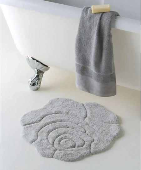 Kentia Bath Mat Cotton Round Loft Rosie 000081121 Grey Φ60cm