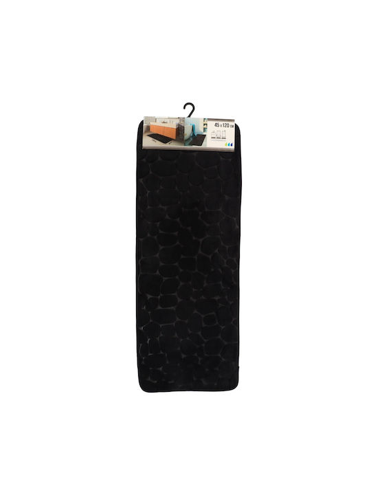 Non-Slip Bath Mat Microfiber AT000100498 Black 50x120cm