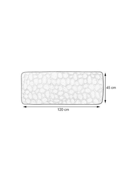 Non-Slip Bath Mat Microfiber AT000100498 Black 50x120cm