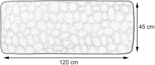 Non-Slip Bath Mat Microfiber AT000100498 Black 50x120cm