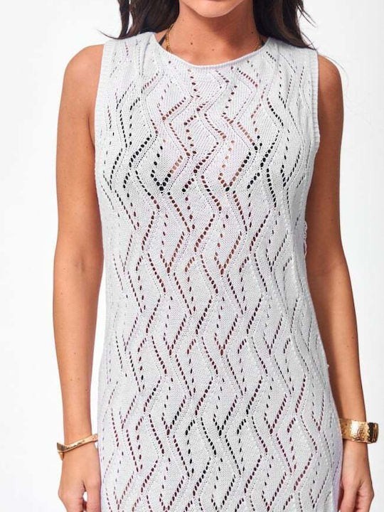 Decoro Damen Maxi Strandkleid Weiß