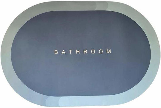 Badematte Oval Hellblau 90x60cm Badematte Oval Hellblau 90x60cm