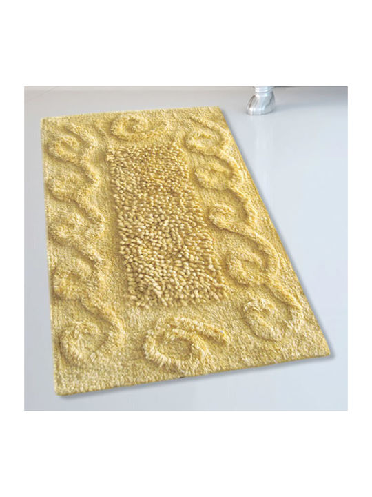 San Lorentzo Bath Mat Cotton Spiral 2110 LEMON Yellow 45x70cm