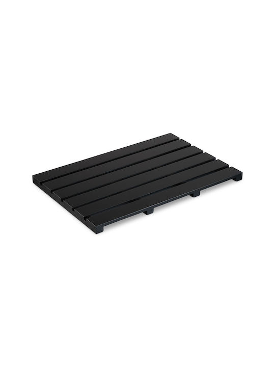 Relaxdays Covoraș De Baie Din Lemn 10048738 Negru 54x36cm