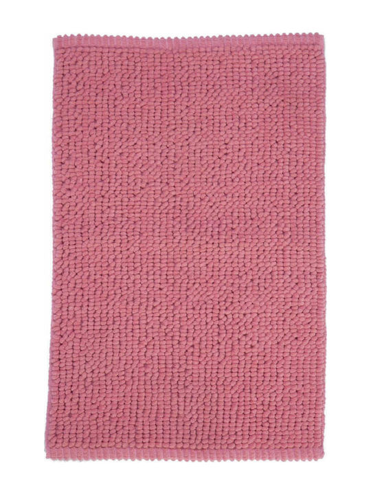 Nef-Nef Homeware Неслизащо Бански килим Памук Правоъгълена Status 022728 1171 Роза 40x60бр