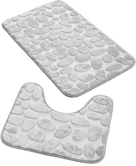 Σετ Πατάκια Μπάνιου Memory Foam ΑΤ00011956 Γκρι 2τμχ Σετ Πατάκια Μπάνιου Memory Foam ΑΤ00011956 Γκρι 2τμχ