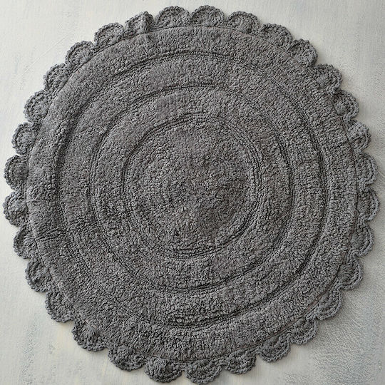 Rythmos Badematte Baumwolle Rund Opal 120-111-1807 Dark grey 04 70x70cm
