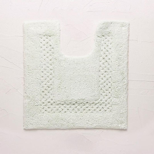 Bed&Bath Badematten Baumwolle Toilette Hellblau Border Waffel 50x55cm Bed&Bath Badematten Baumwolle Toilette Hellblau Border Waffel 50x55cm