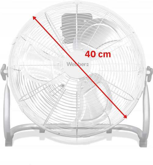 Webber Ανεμιστήρας Δαπέδου 80W Διαμέτρου 40cm Λευκός