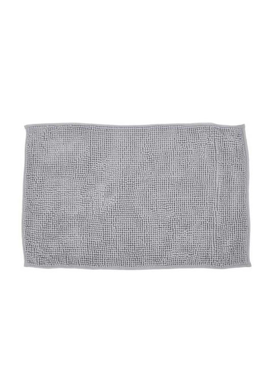 Sidirela Αντιολισθητικό Πατάκι Μπάνιου Microfiber Ε-2267 Γκρι Ανοιχτό 50x80εκ.