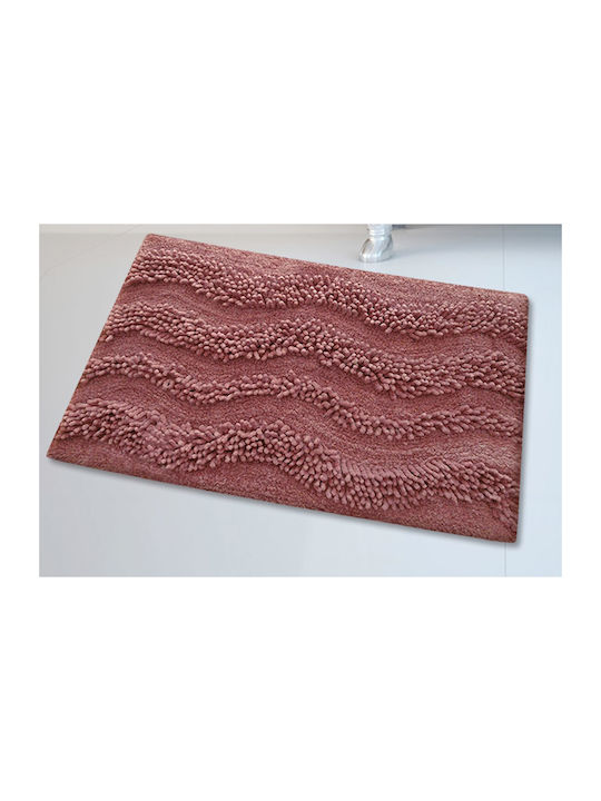 San Lorentzo Πατάκι Μπάνιου Βαμβακερό Waves 1404 DUSTY ROSE Dusty Pink 45x70εκ.