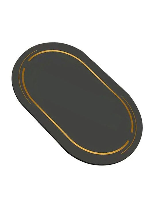 Antiderapant Covoraș de Baie Oval ZE1AG93QWS46C Negru 60x40buc
