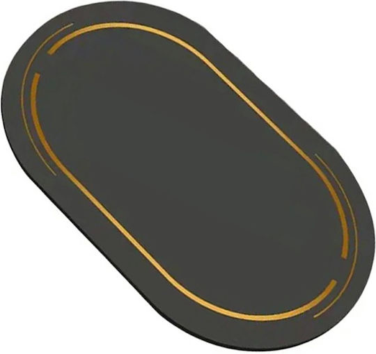 Πατάκι Μπάνιου Οβάλ ZE1AG93QWS46C Black 60x40εκ.