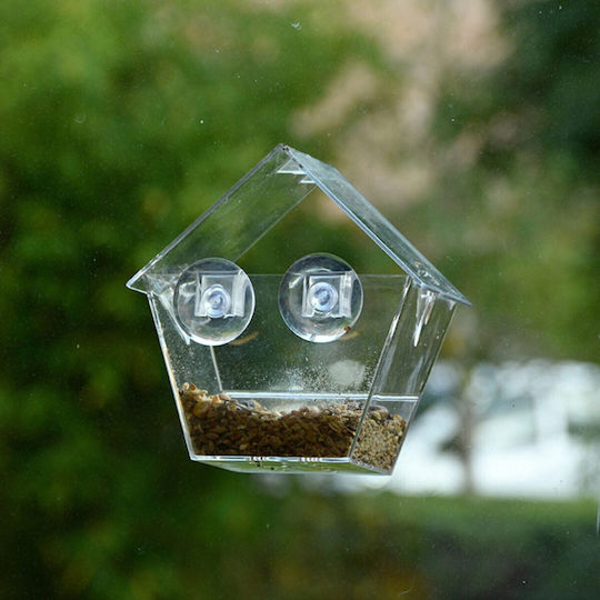Transparent Bird Feeder Window