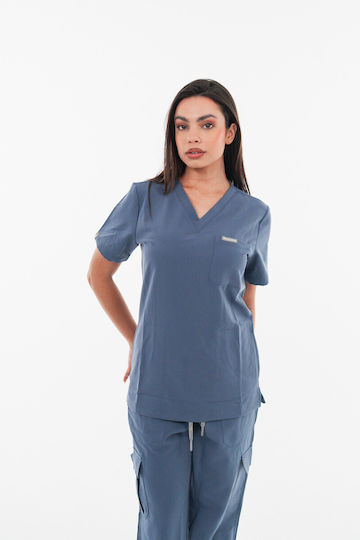 Dr. Scrub Female Medical Blouse Navy Blue