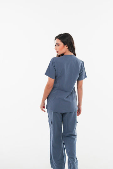 Dr. Scrub Female Medical Blouse Navy Blue