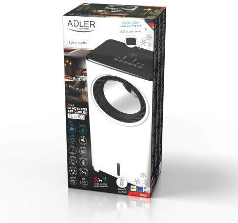 Adler Air Cooler 80W with Remote Control White