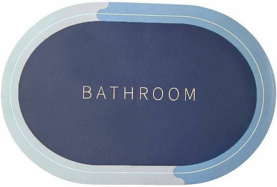 Πατάκι Μπάνιου Οβάλ Blue / Gray 58x38εκ. Πατάκι Μπάνιου Οβάλ Blue / Gray 58x38εκ.