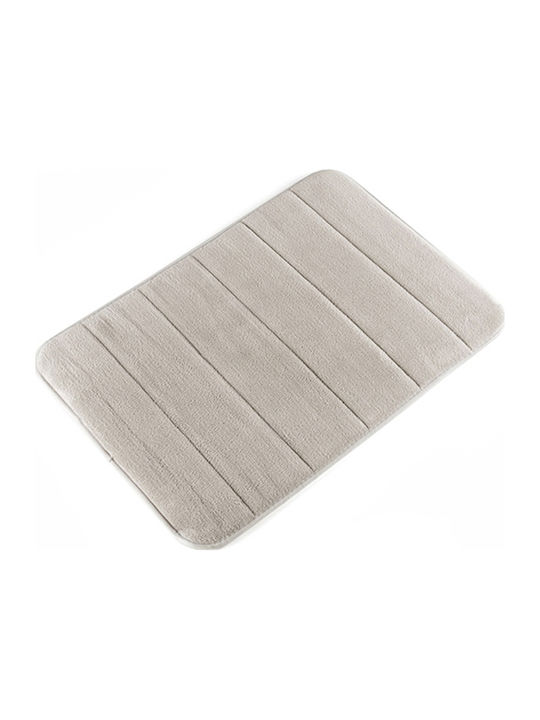 InnovaGoods Non-Slip Bath Mat Memory Foam V0101048 Ecru 40x60cm